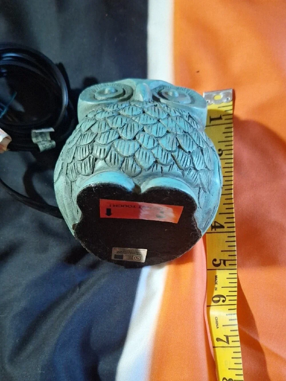 Green Ceramic Light Owl Figurine Home Accent